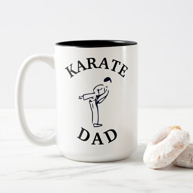 Bästa "KARATE PAPPA" nånsin! Fars dag Två-Tonad Mugg (Med munk)
