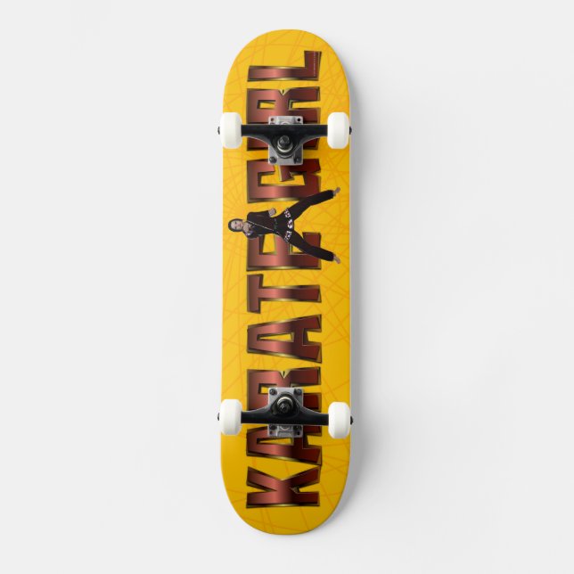 BÄSTA Karateflicka Mini Skateboard Bräda 18,7 Cm (Framsida)