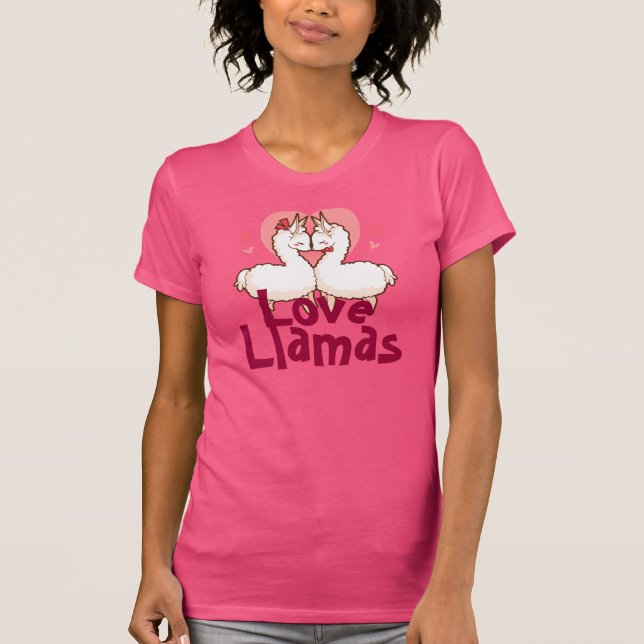 Bästa kärlekLlamasPajama Tee Shirt (Framsida)