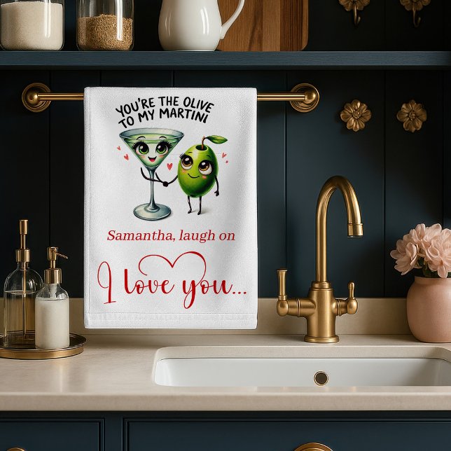 Bästa kärlekspresenten Rolig mat kökshandduk (Best Love Gift Funny Food Kitchen Towel)