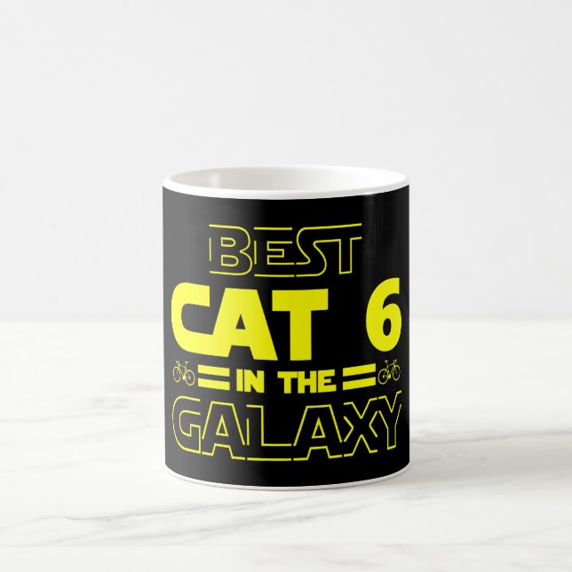 Bästa Kat 6 i Galaxy Kaffemugg (Center)