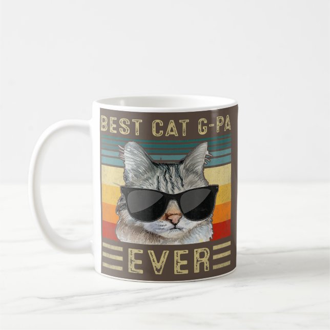 Bästa Kat G Pa Alltid Bump Fit Fars dag Gift Kaffemugg (Vänster)