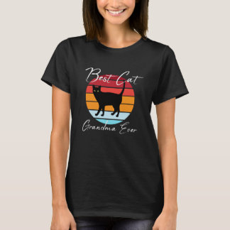 Bästa Kat Grandma någonsin - Vintage - Mormor Cat T Shirt