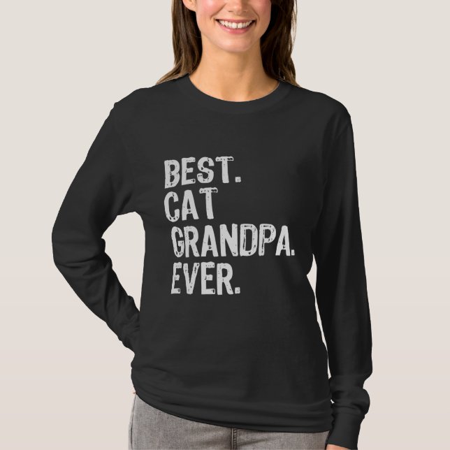 Bästa Kat Grandpa All Coola Gift Fars dag T Shirt (Framsida)