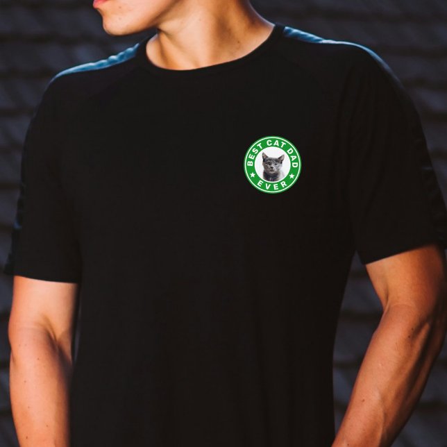 Bästa Kat Hund Pappa någonsin-Anpassningsbar, foto T Shirt (Skapare uppladdad)
