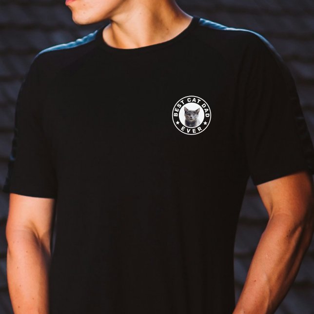 Bästa Kat Hund Pappa någonsin-Anpassningsbar, foto T Shirt (Skapare uppladdad)