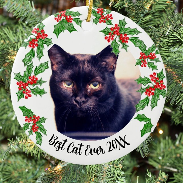 Bästa Kat-jul eller Pet Memorial Julgransprydnad Keramik (Skapare uppladdad)