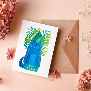 Bästa Kat Mamma Cat och grenar illustration Helgda Julkort