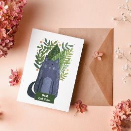 Bästa Kat Mamma Cat och grenar illustration Helgda Julkort