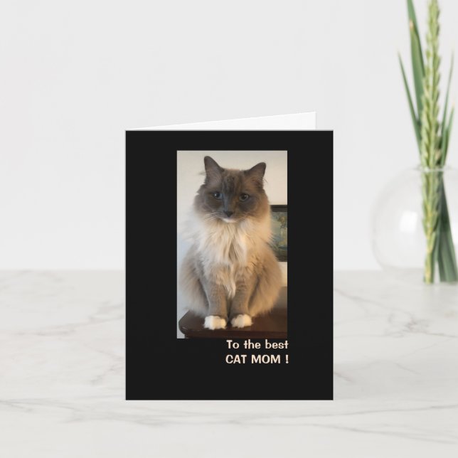 Bästa Kat Mamma för Mors dag Kort (Framsida)