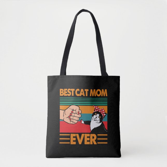 Bästa Kat Mamma någonsin Bandana Tygkasse (Framsida)