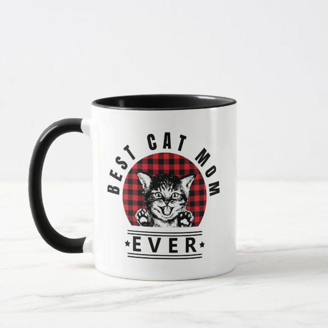 Bästa Kat Mamma någonsin Buffalo Play Mugg (Vänster)
