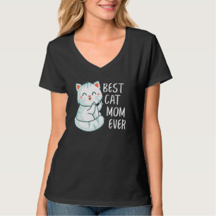 Bästa Kat Mamma någonsin Cute Coola Kvinnor i katt T Shirt