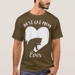 Bästa Kat Mamma någonsin Cute Svarta katter Vintag T Shirt