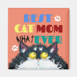 Bästa Kat Mamma någonsin Fånig Cat Lovers Funny Magnet