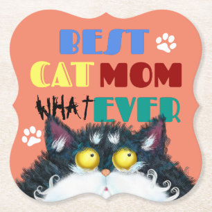 Bästa Kat Mamma någonsin Fånig Cat Lovers Funny Underlägg Papper