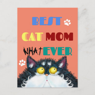 Bästa Kat Mamma någonsin Fånig Cat Lovers Funny Vykort