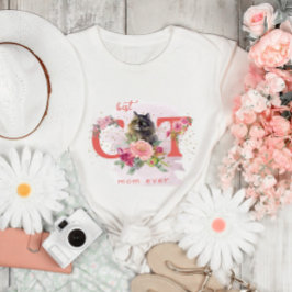 Bästa Kat Mamma någonsin Håriget Kitten Lycklig Mo T Shirt