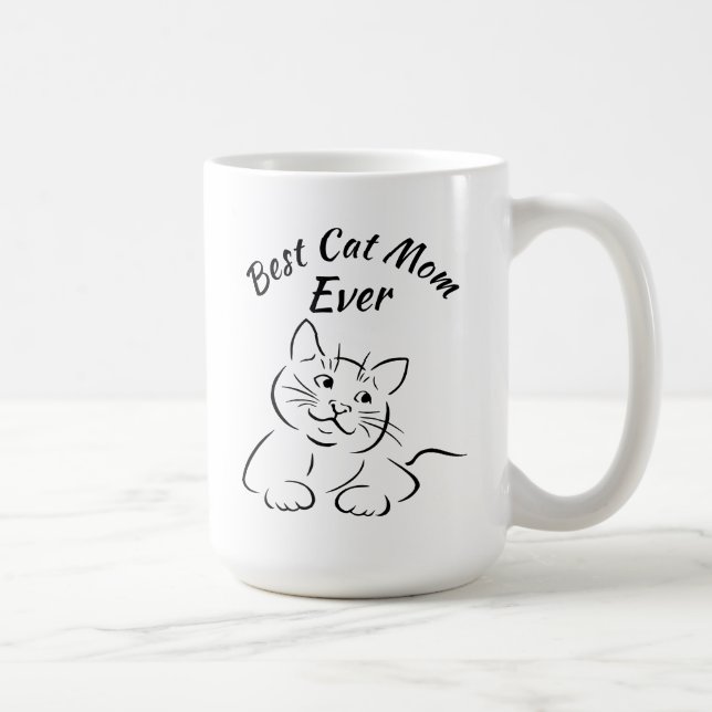 Bästa Kat Mamma någonsin-kaffe Mugg (Höger)