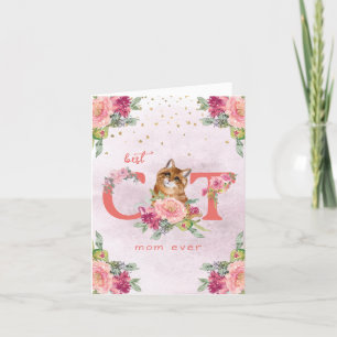 Bästa Kat Mamma någonsin Kitten Illustration Mor D Tack Kort