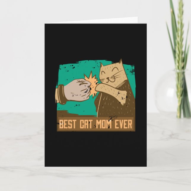 Bästa Kat Mamma någonsin Kort (Framsida)