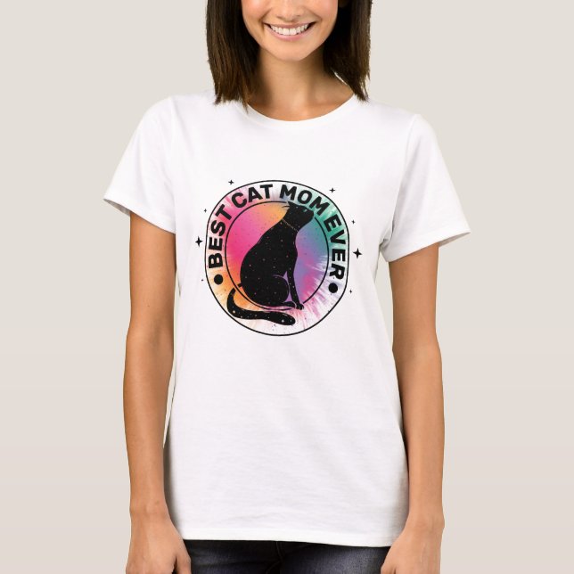 Bästa Kat Mamma någonsin Kvinnors shirt - Cute Cat T Shirt (Framsida)