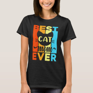 Bästa Kat Mamma någonsin med Retro-Vintage för kvi T Shirt