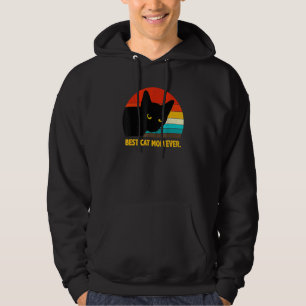 Bästa Kat Mamma någonsin Mors dag Retro-Vintage Hoodie