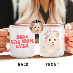 Bästa Kat Mamma någonsin Personlig julgåva Mugg