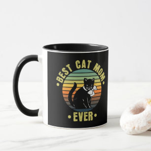 Bästa Kat Mamma någonsin Retro Gåvor till Cat Mugg