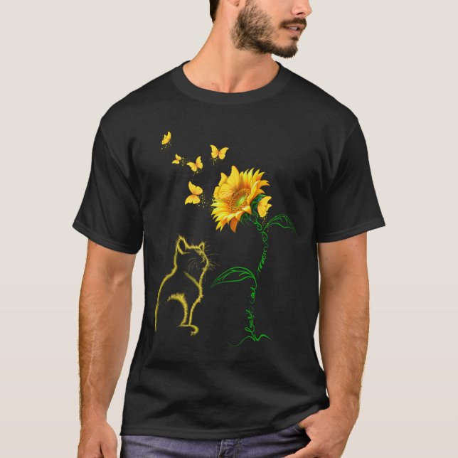 Bästa Kat Mamma någonsin-solrosblomman Mors dag T Shirt (Framsida)