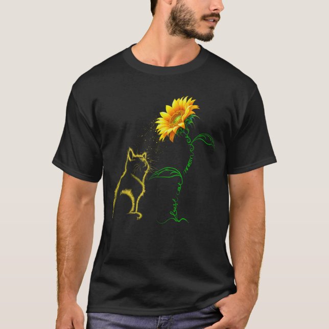 Bästa Kat Mamma någonsin-solrosblomman Mors dag T Shirt (Framsida)