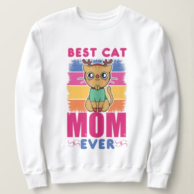 Bästa Kat Mamma någonsin T Shirt (Design framsida)