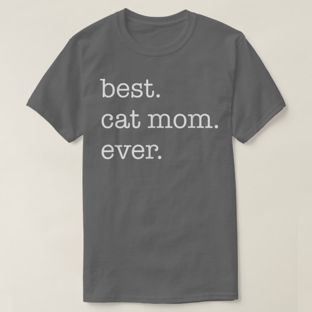 Bästa Kat Mamma någonsin T Shirt (Design framsida)