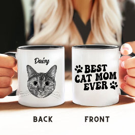 Bästa Kat Mamma någonsin Tabby katt Personlig Mugg