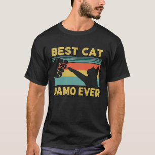 Bästa Kat Mamo någonsin Vintage Cats Lycklig Mors T Shirt