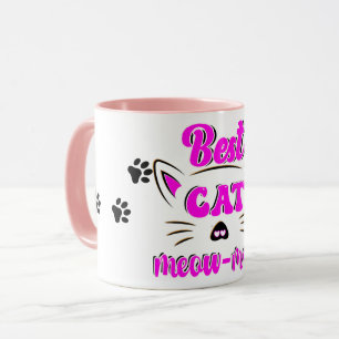 Bästa Kat Meow Mamma Paw-utskriftskassan Mugg