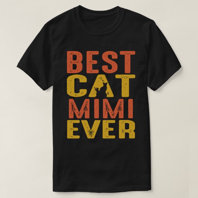 Bästa Kat MIMI någonsin Retro-Vintage T Shirt (Design framsida)