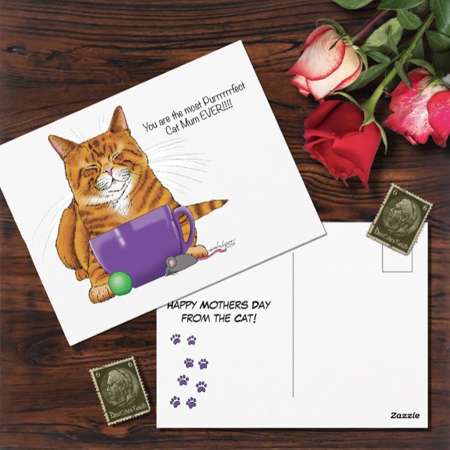 Bästa Kat Morsa någonsin! Vykort (Skapare uppladdad)