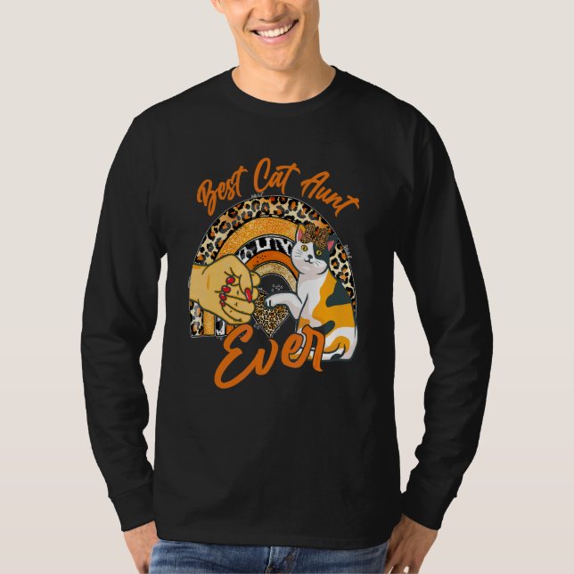 Bästa Kat Moster någonsin Cat Leopard Rainbow Mor T Shirt (Framsida)