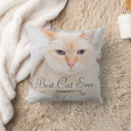 Bästa Kat någonsin Photo Namn Kudde