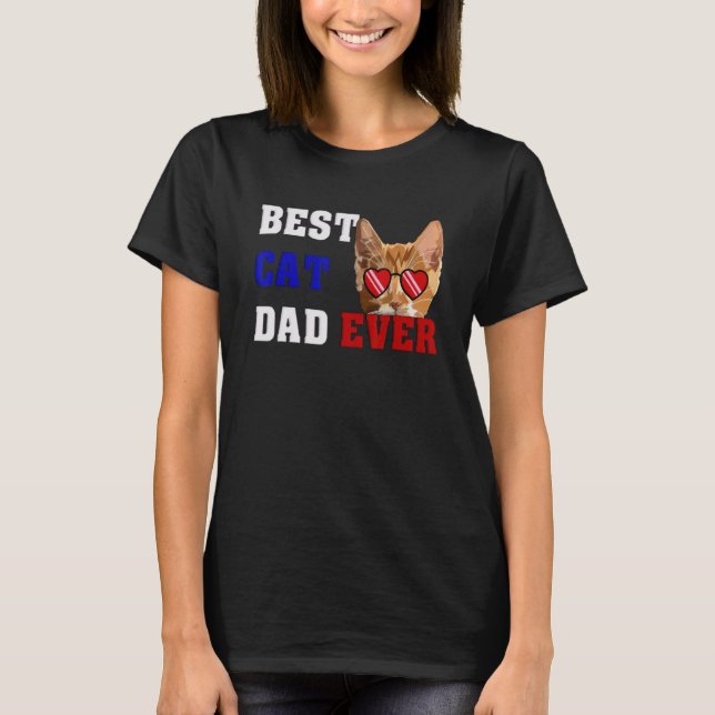 Bästa Kat Pappa, aldrig funny Stil Mitt katt 1 T Shirt (Framsida)