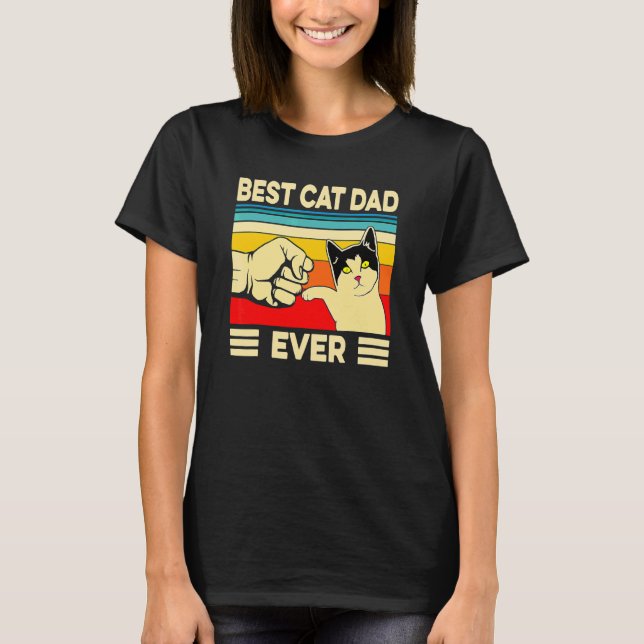 Bästa Kat Pappa All Cat Pappa Fars dag 2 T Shirt (Framsida)