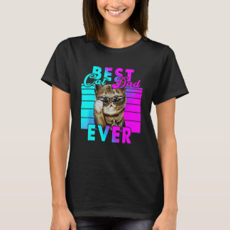 Bästa Kat Pappa Alltid pappa Fars dag Far säger T Shirt