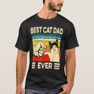 Bästa Kat Pappa-dagen för en tjusig kattpappa-Far- T Shirt