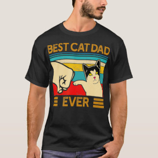 Bästa Kat Pappa-dagen för en tjusig kattpappa-Far- T Shirt
