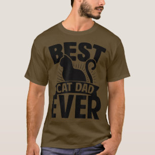 Bästa Kat Pappa-dagen för en tjusig kattpappa-Far- T Shirt