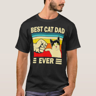 Bästa Kat Pappa-dagen för en tjusig kattpappa-Far- T Shirt