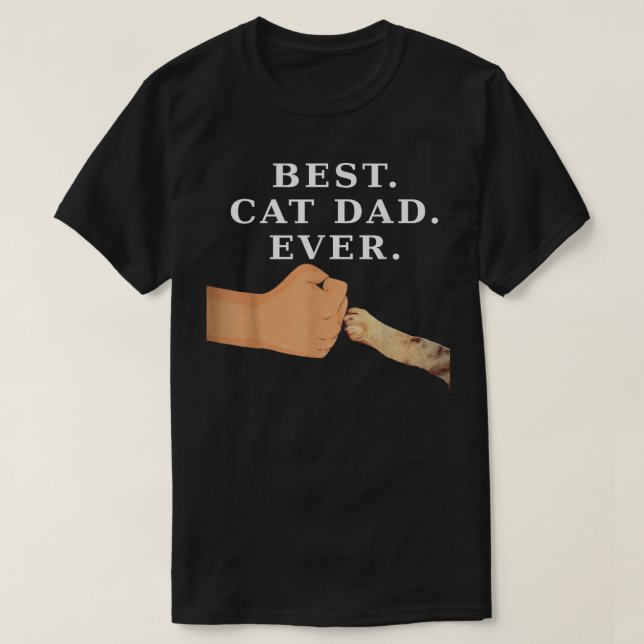 Bästa Kat Pappa Far & Kattunge Tass, första klump  T Shirt (Design framsida)