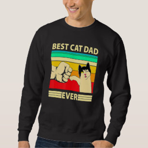 Bästa Kat Pappa - Kat Pappa Far Day Lång Ärmad Tröja